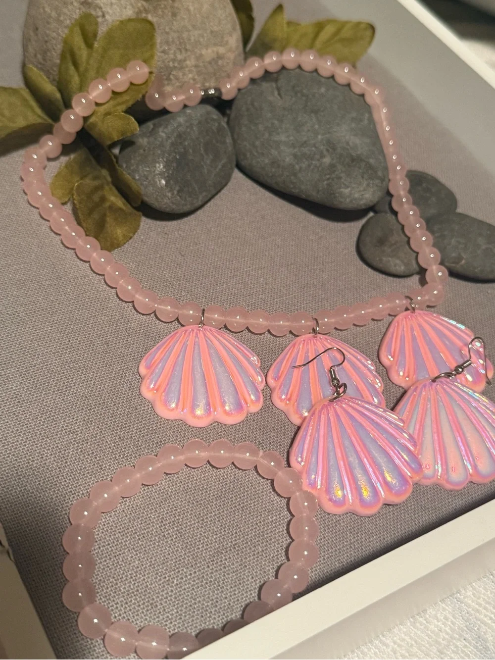 Mermaid Costume Jewelry Pink Set